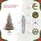 6.5ft. Pre-Lit Flocked Aspen Fir Artificial Christmas Tree, Clear Lights